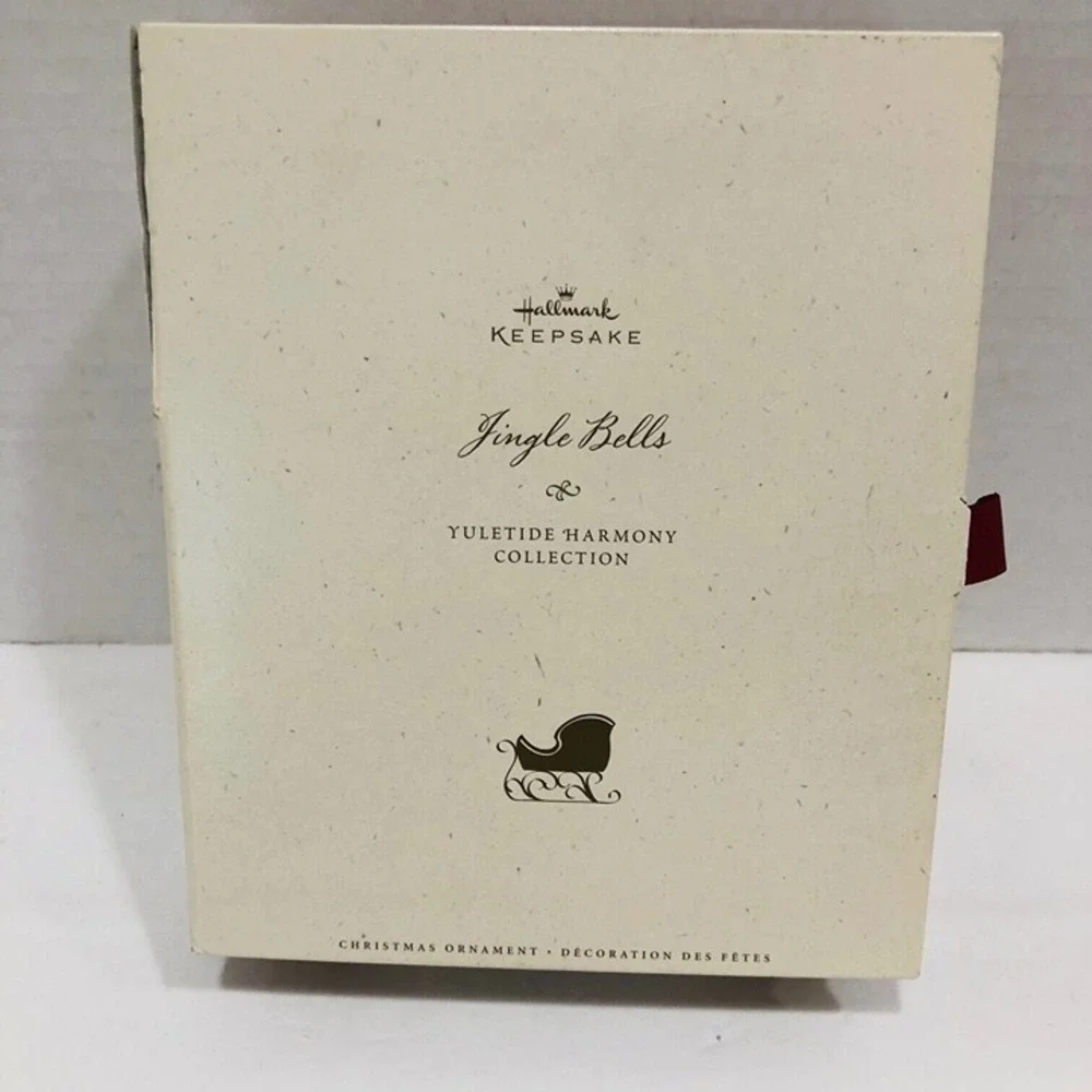 Vintage Hallmark Jingle Bells Christmas Ornament Yuletide Harmony Sleigh Boxed
